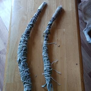 Hand-Tied White Sage Smudge Sticks — Set of 2